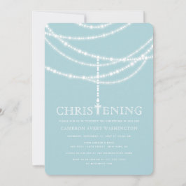 Elegante cruz Rosaria Invitación a la Navidad