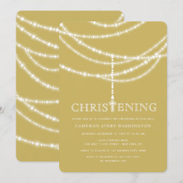 Elegante cruz Rosaria Invitación a la Navidad