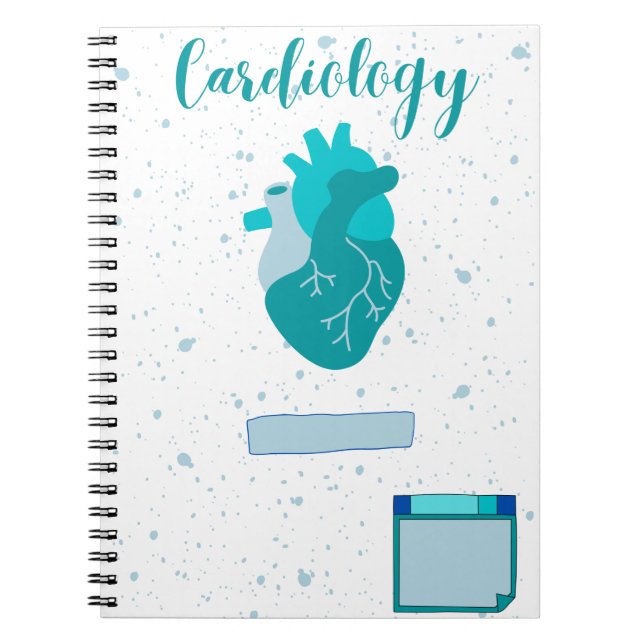 Elegante cuaderno de cardiología para estudiante d (Frente)