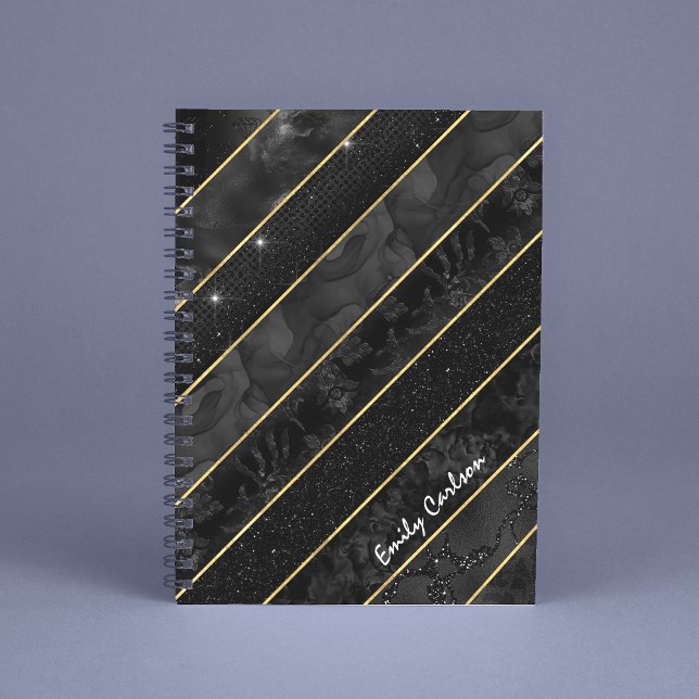 Elegante cuaderno de dibujo geométrico purpurinoso (Subido por el creador)