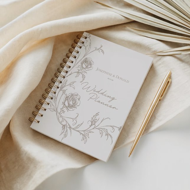 Elegante cuaderno de planificación de boda vintage (Subido por el creador)