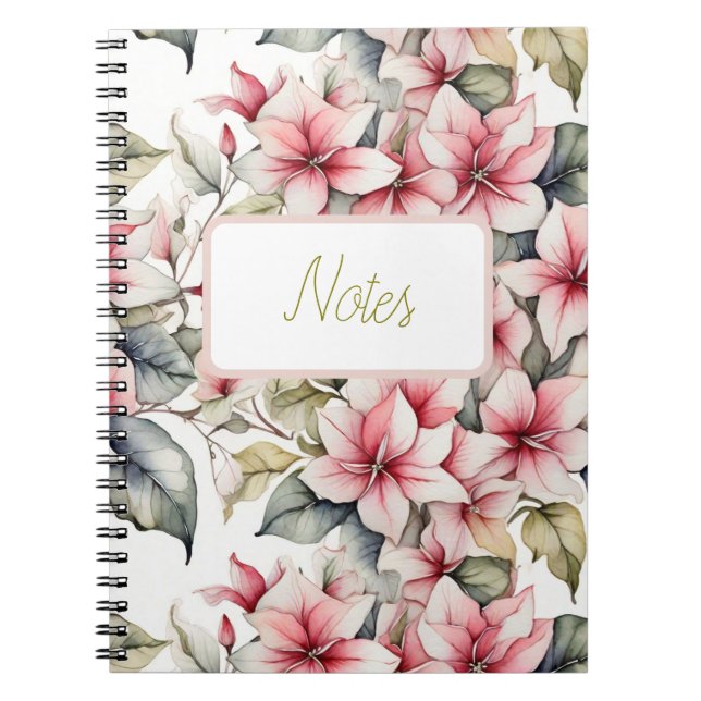 Elegante cuaderno de postia rosa (Frente)