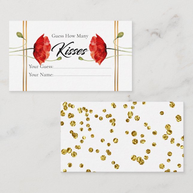 Elegante: ¿Cuántos besos tiene la tarjeta de inscr (Anverso / Reverso)