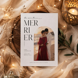 Elegante Cuantos Más Mejor Tarjeta de Navidad para