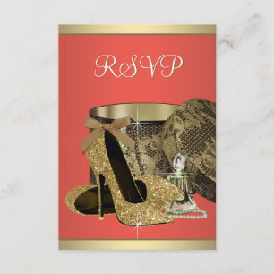 Elegante Cumpleaños de Guayaba Coral y Oro RSVP