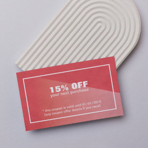 Elegante Cupón de Belleza Rojo Textura