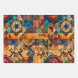 Elegante Cyan "Artista Heredado" envolver papel ma