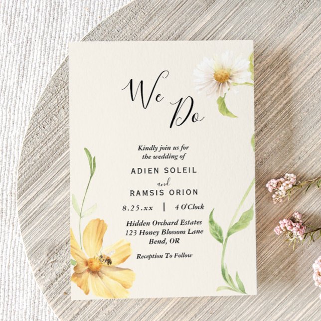 Elegante Daisy Hacemos Invitación De Boda (Subido por el creador)