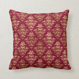 Elegante Damasco De Oro En El Cojín decorativo De