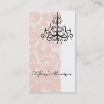 Elegante Damask Fashion Boutique Tarjeta de Negoci