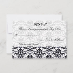 Elegante Damask Wedding RSVP