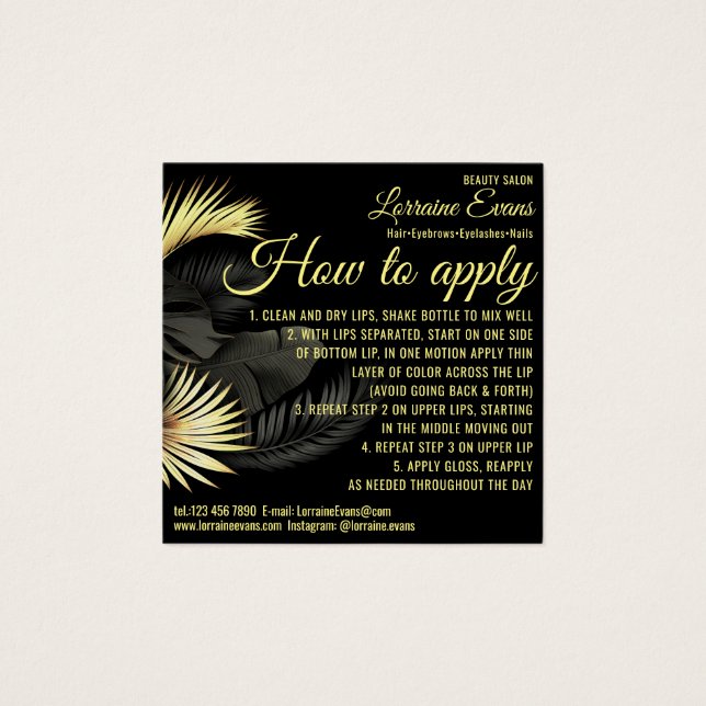 Elegante de oro negro (Anverso)