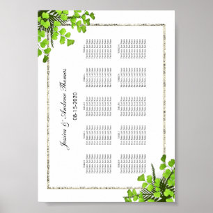 Elegante decoración de helecho para gráfico de asi