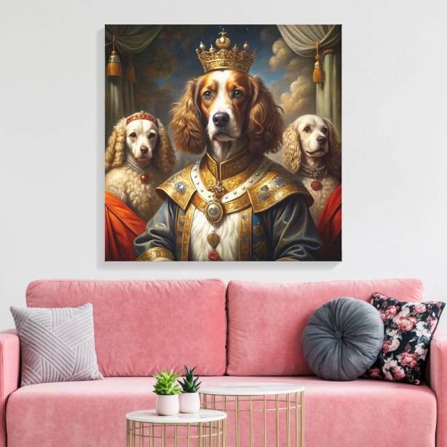 Elegante decoración de pintura de aceite de perros (Insitu (Sala de estar))