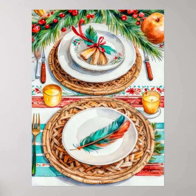 Elegante decoración de vacaciones de Navidades ins (Frente)