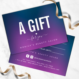 Elegante degradado azul púrpura Corazón Amor román