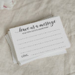 Elegante Dejarnos Un Mensaje Boda Tarjetas De Cons<br><div class="desc">Estas hermosas tarjetas de consejo de boda "déjanos un mensaje" serán una adición perfecta a la mesa del libro de invitados. Tendrás a todos los clientes hablando de su mejor consejo para los recién casados. Parte de la colección de Alejandra.</div>