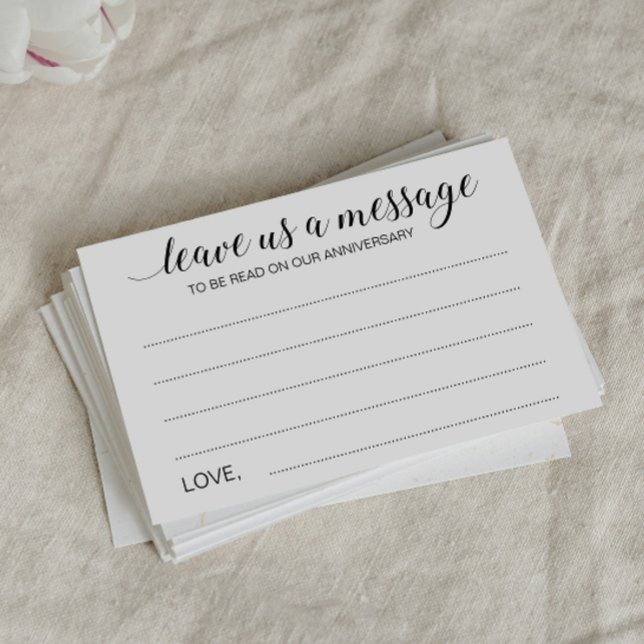 Elegante Dejarnos Un Mensaje Boda Tarjetas De Cons (Subido por el creador)
