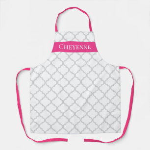 Elegante delantal de cocina de estilo quatrefoil g