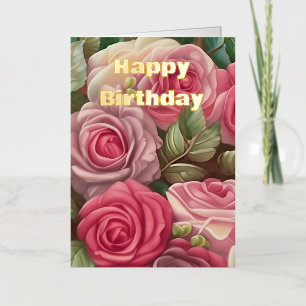 Elegante deseo de cumpleaños elegante rosa