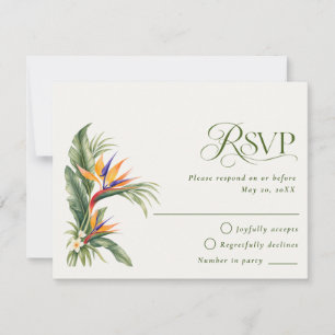 Elegante destino Tarjeta de respuesta de boda en l