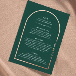 Elegante Detalles de Boda Real Tarjeta de Gabinete