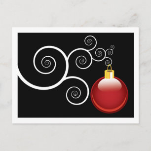 Elegante Día de Navidad Rojo Ornamento Navidad