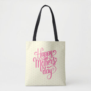Elegante Día Feliz de la Madre   Bolsa de Tote