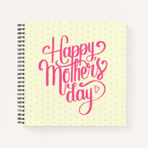 Elegante Día Feliz de la Madre Cuaderno