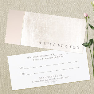 Elegante Día Spa Certificado de Regalo de Salon de