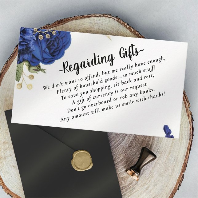 Elegante dinero azul en lugar de regalos Tarjetas  (Subido por el creador)