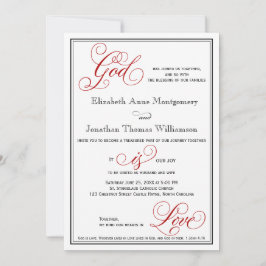 Elegante Dios es amor Invitación a la boda cristia
