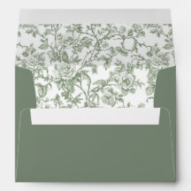Elegante dirección de boda floral verde salvia Toi
