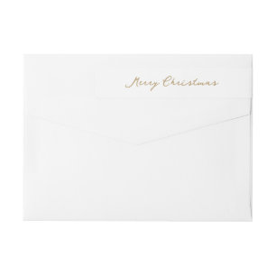 Elegante Dirección de Devolución Feliz Navidad en