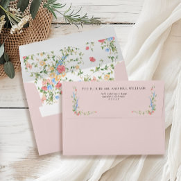 Elegante dirección de retorno de Boda rosado de Fl