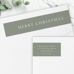 Elegante dirección de retorno de Navidades verdes 