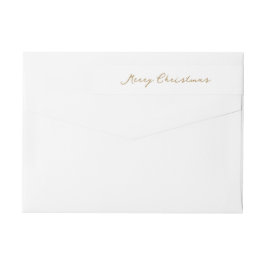 Elegante dirección de retorno navideño de oro