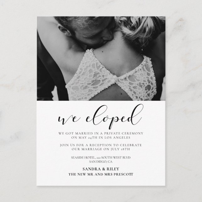 Elegante diseño boda invitación (Anverso)