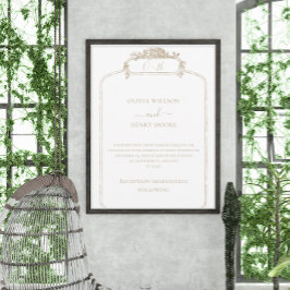 Elegante diseño clásico de la invitación a la boda