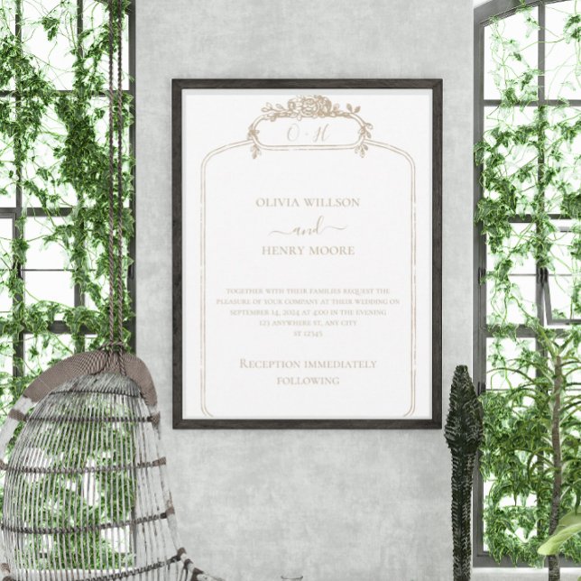 Elegante diseño clásico de la invitación a la boda (Subido por el creador)