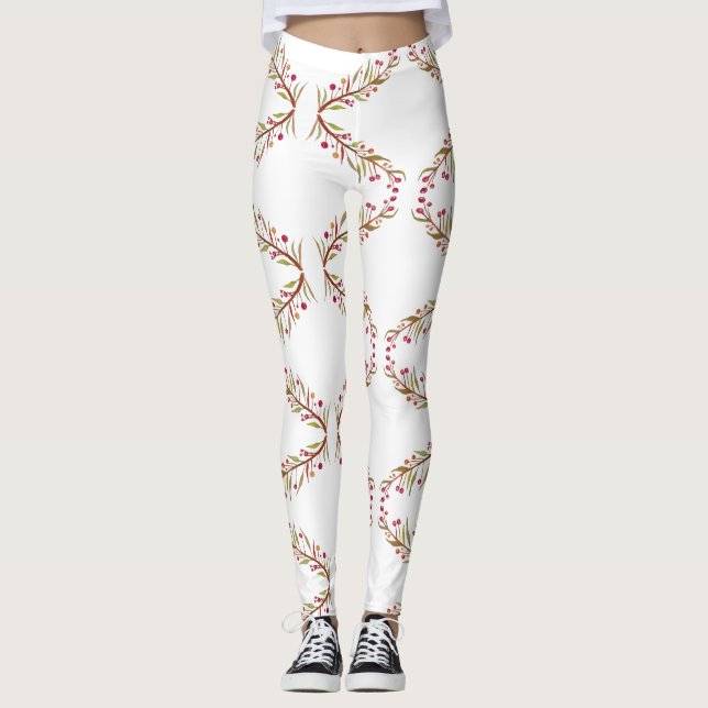 Elegante diseño de caída Personalizado Leggings (Anverso)
