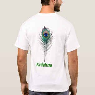 Elegante diseño de camiseta de pluma de pavo real