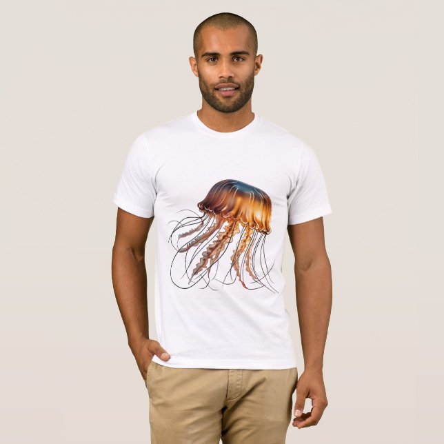 Elegante diseño de camisetas de la vida marina de  (Anverso completo)