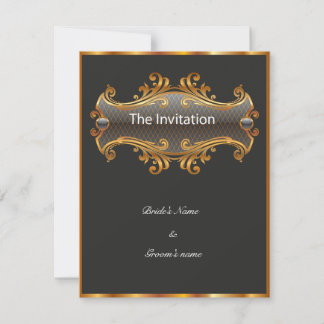 Elegante diseño de carta de invitación a boda