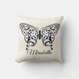 Elegante diseño de Cojín decorativo mariposa por E