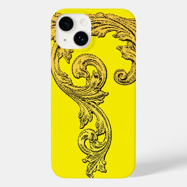 Elegante diseño de Gótico en Funda Gold para iPhon (Reverso )