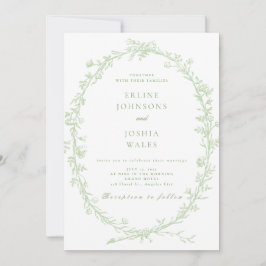 Elegante diseño de invitación a la boda floral fra