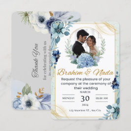 Elegante diseño de invitación de boda