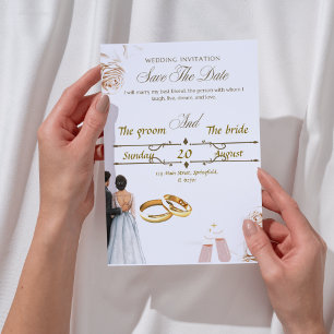 Elegante Diseño de Invitación de Boda - Belleza si