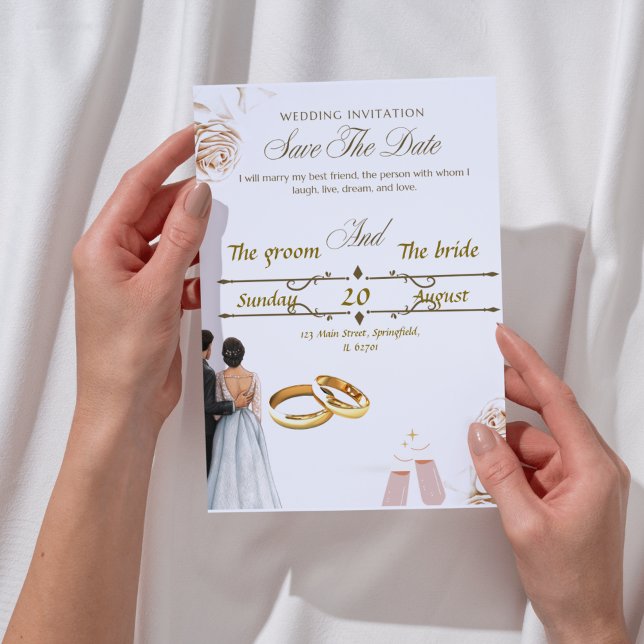 Elegante Diseño de Invitación de Boda - Belleza si (Subido por el creador)